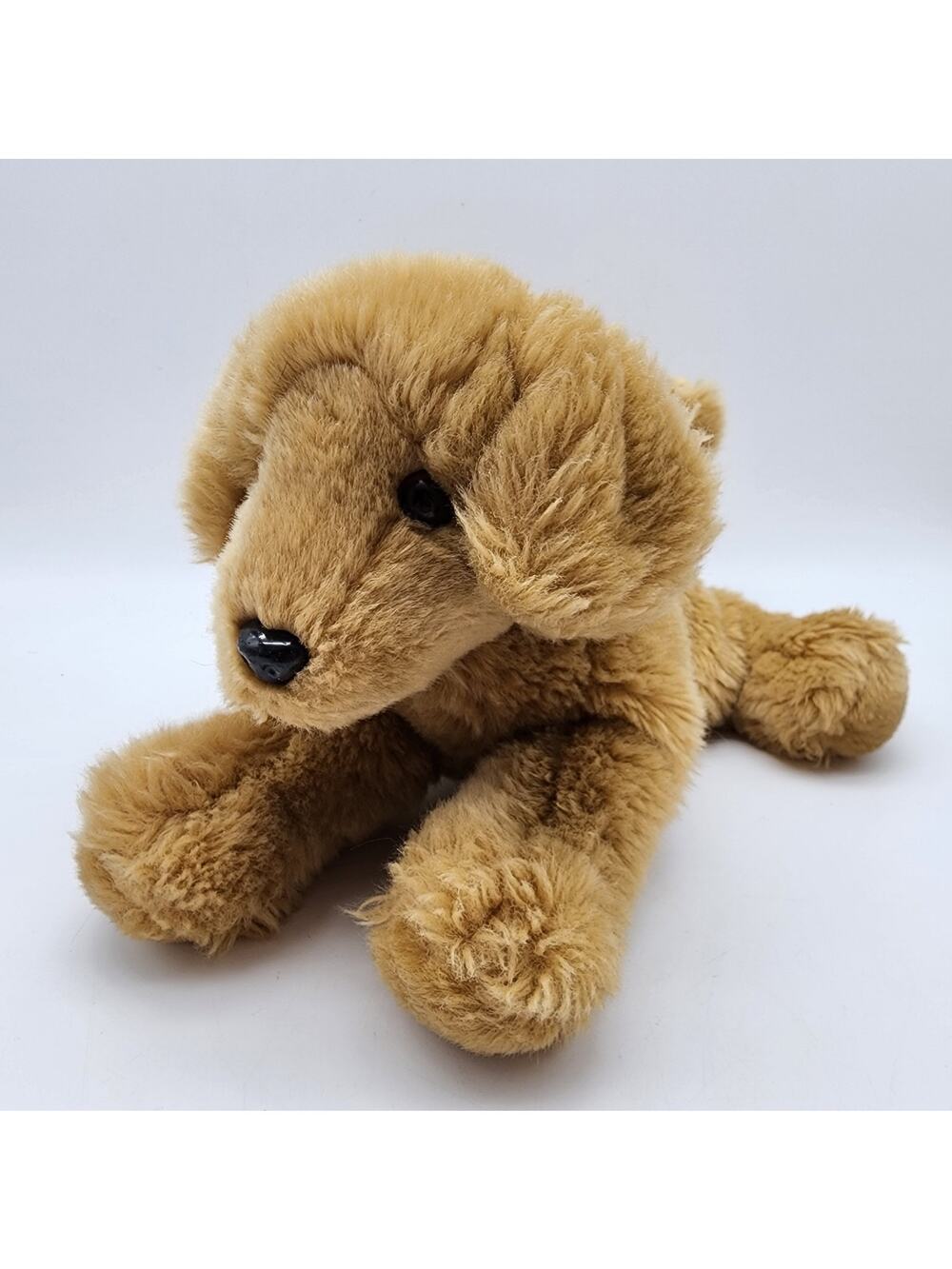 Vintage SKM Lab Golden Retriever Puppy Dog Plush Stuffed Animal 10" Brown Floppy